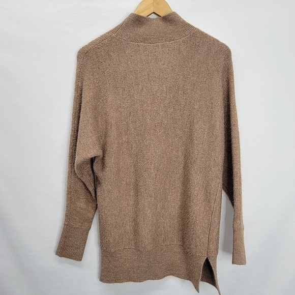 Magaschoni High Neck Long Sleeve Side Bottom Hem Slit Sweater - Picture 14 of 16